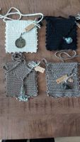 4 gehäkelte kleine Taschen Kindertäschli Flohmarkt