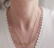 Halskette mit champagnerfarbenen österreichischen Kristallen