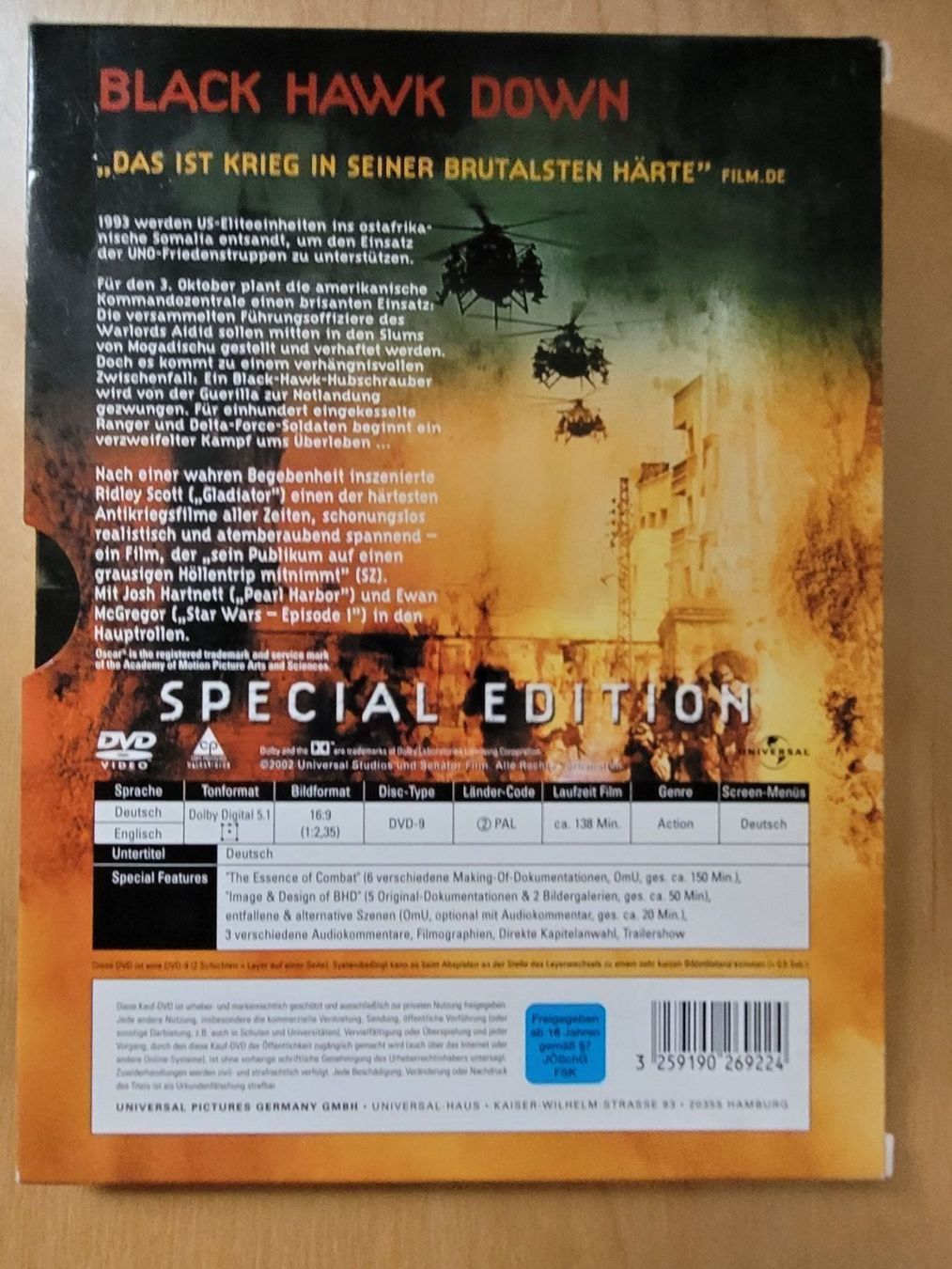 Tutti i DVDs: BLACK HAWK DOWN – SPECIAL EDITION – Usato da Neftenbach venduto da Mador6 4
