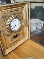 Alte Uhr vergoldet mit Zifferblatt für Sammler/ defekt