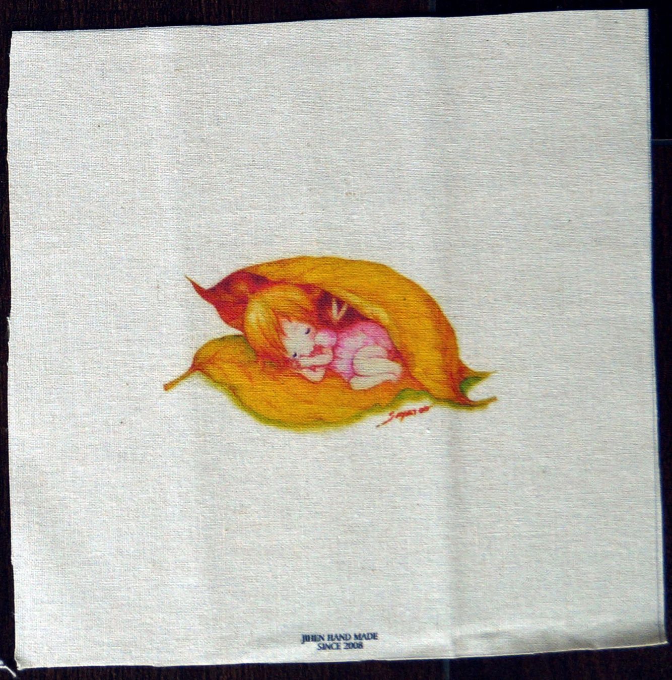 Tessuti: 1 STK LEINEN PATCHWORKSTOFF, 20x20 cm – Nuovo (secondo la descrizione) da Langenthal venduto da zelgaz