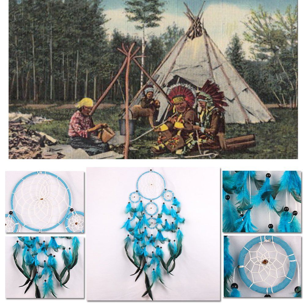 Alle Dekorationen: Blauer Traumfänger - Dream Catcher - Attrape-rêve bleu – Neu und originalverpackt aus Gurmels von Swisspod 1