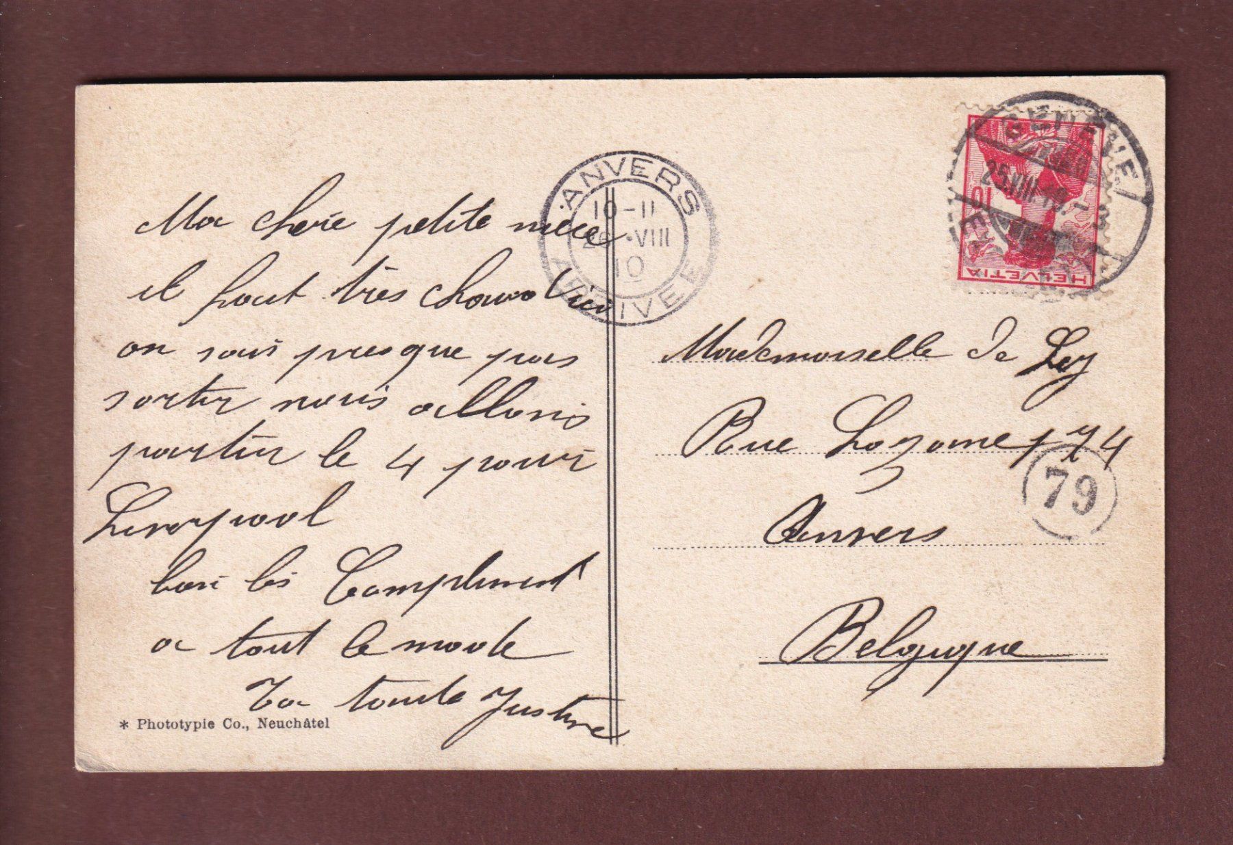 Cartoline postali: GENEVE - Place Neuve - 1910 – Usato da Pully venduto da nicecards 1