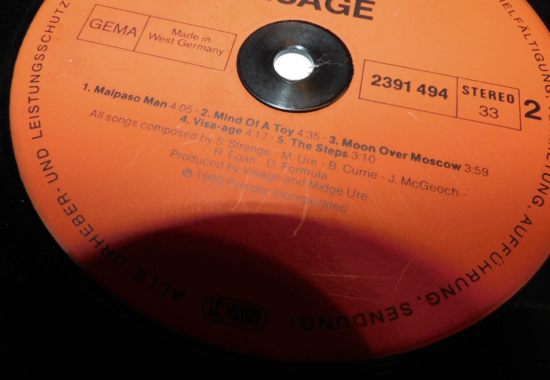 Dischi in vinile: LP  Visage -  - 1980 Malpaso Man Schallplatte    LP – Usato da Sursee venduto da 76 6