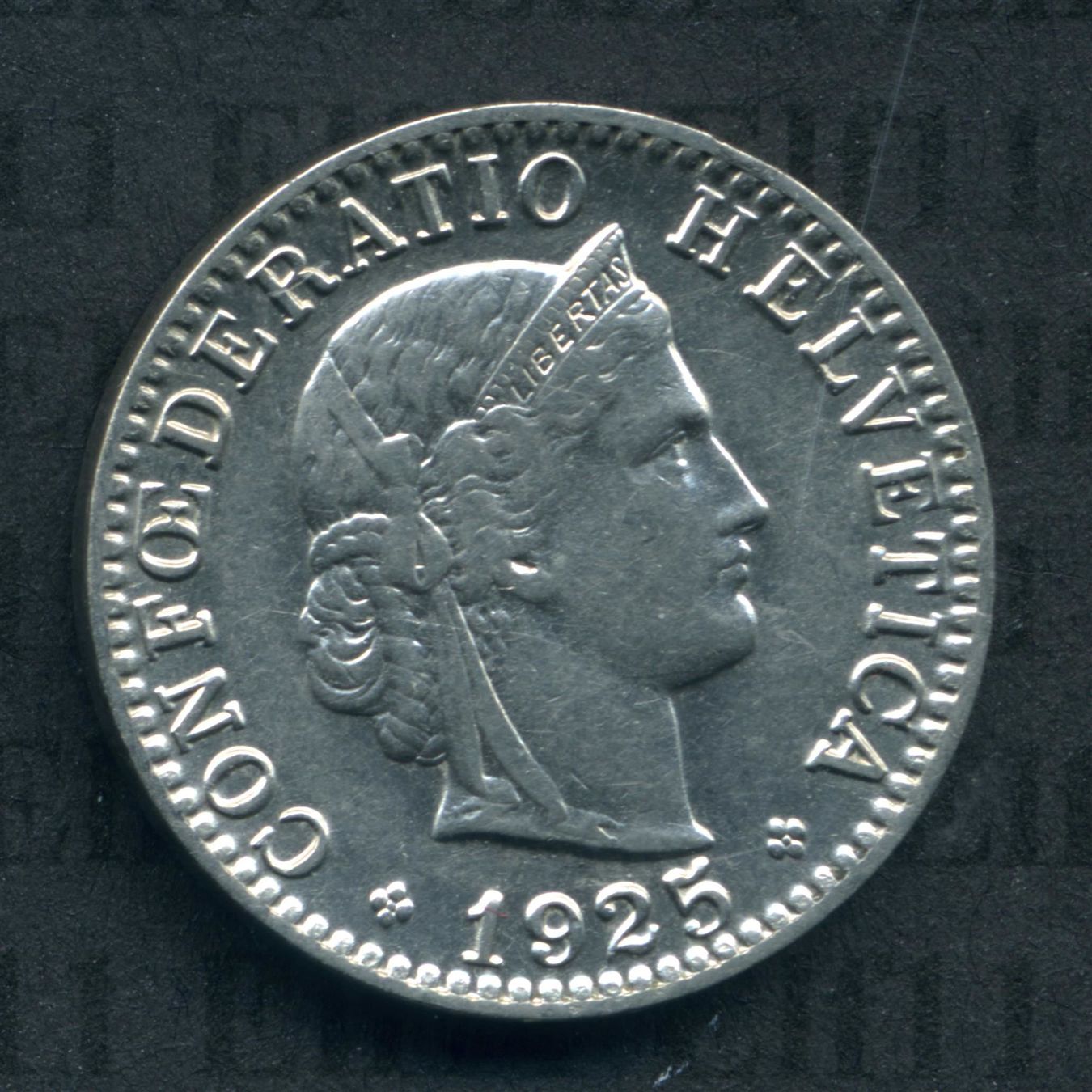 Tutti le monete: CHF___0.20 1925 -unz 20 Rappen – Usato da Widnau venduto da Elf11