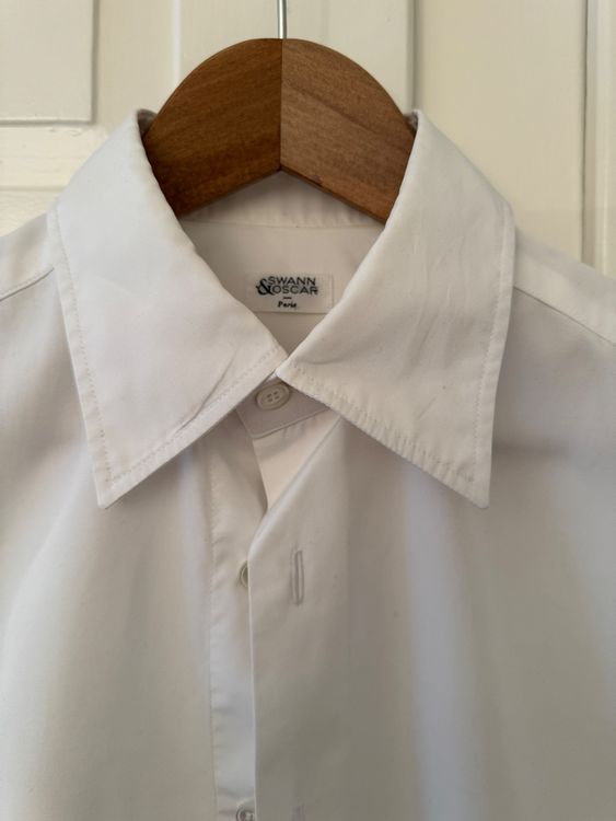 Weisses Hemd Button Up Swann & Oscar Perlmutterknöpfe 4