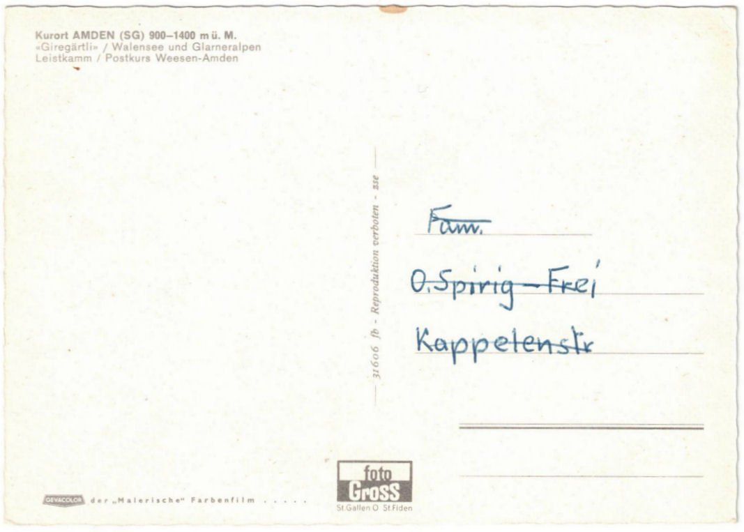 Cartoline postali: Amden - 4 Bild AK – Usato da Binningen venduto da Mountainrider 1