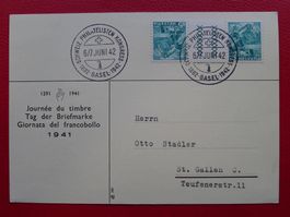 1950, Tag der Briefmarke mit S50, Postkarte +Sonderstempel