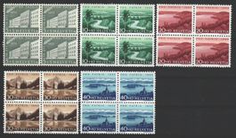 1955, Pro Patria, Viererblöcke, ohne Falz **
