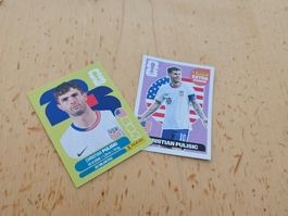 Panini Sticker Christian Pulisic normal + extra sticker top✨