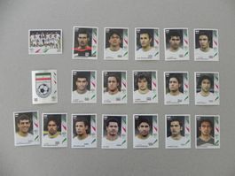 Panini Fussball WM 2006 Fehlliste Iran 263 - 281 Komplett !