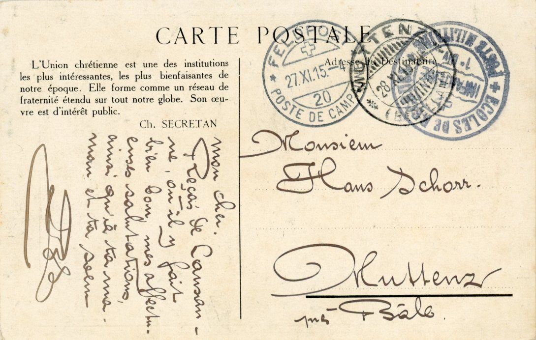 Ansichtskarten: Muttenz   BL           um  1 9 1 1 – Gebraucht aus Brig von Valcards54 1