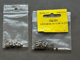 QUETSCHEPERLEN 82 Stück / 2 und 3 mm