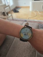 ⌚ SSK "Travel the World" – Weltkarte Uhr, Vintage Bronzeton