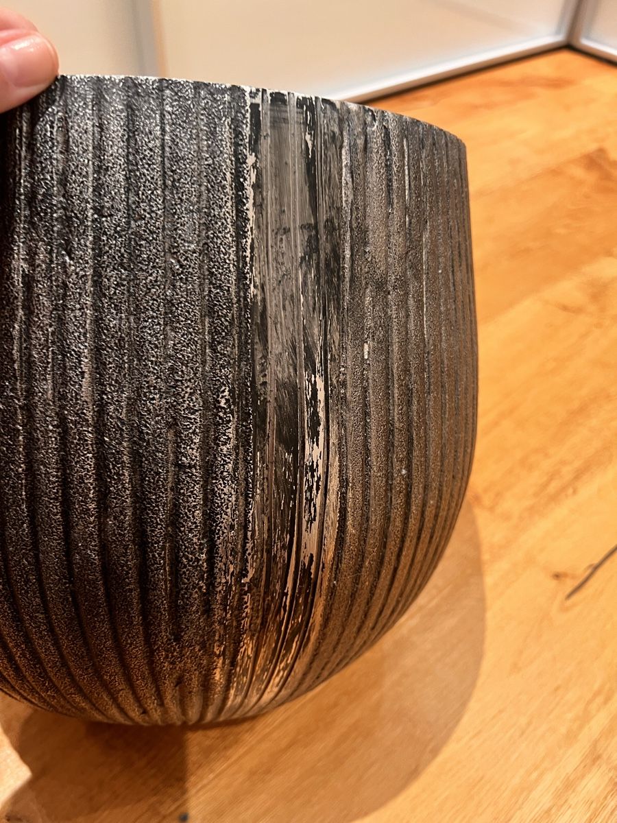 Blumentöpfe: Pflanzgefäss schwarz/silber 26cm Durchmesser – Neu (gemäss Beschreibung) aus Bachenbülach von Floydp 4