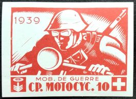 Soldatenmarke 2.WK, Motorradfahrer Kp 10, gesch, Wi Rdf 35-2