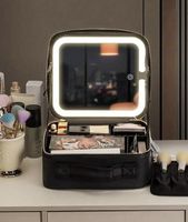 Kosmetikkoffer mit LED Spiegel, ideal für unterwegs!