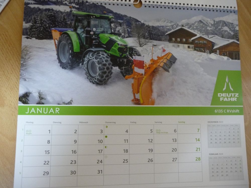 Deutz-Fahr Kalender Traktor Prospekt  Kaufen auf Ricardo