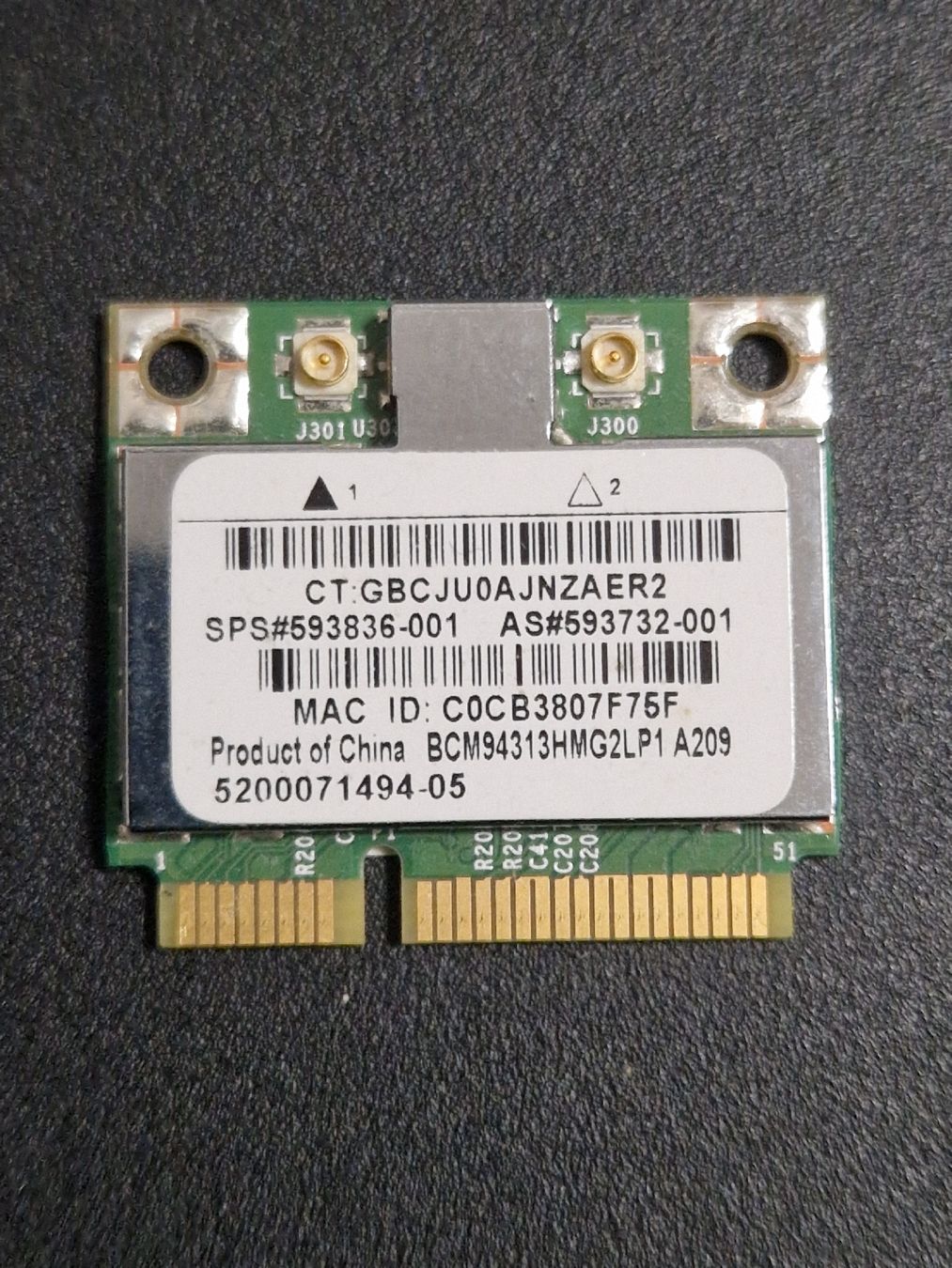 Hewlett Packard Componenti elettronici: Carte Wi-Fi Broadcom 4313 802.11b/g/n – Usato da Peseux venduto da katja.vit