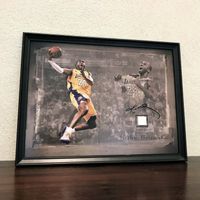 Kobe Bryant Jersey Bild Kunst Autogramm Los Angeles Lakers