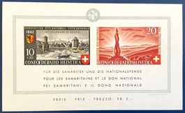 1942 - Pro Patria Bundesfeierblock **
