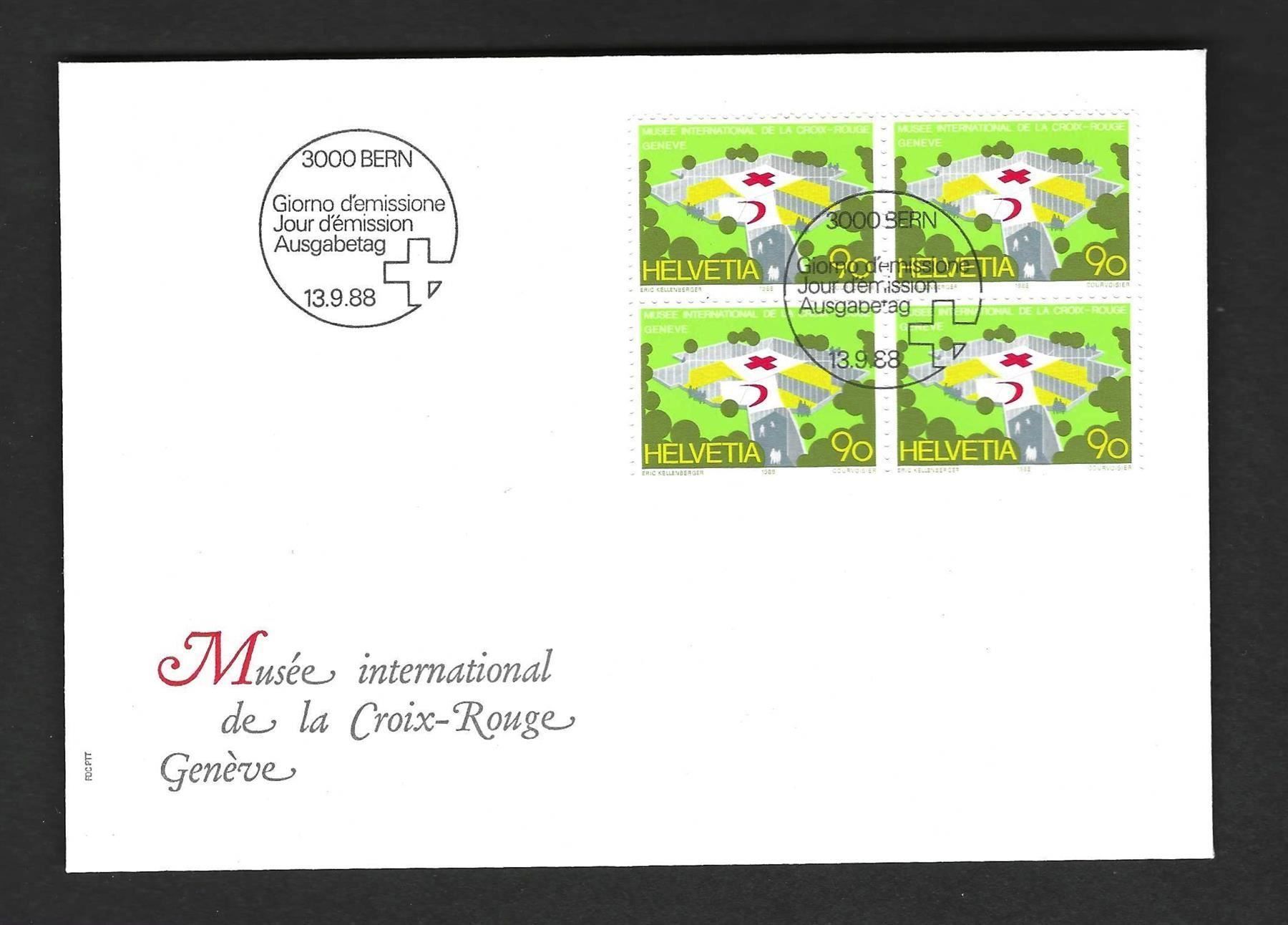 Alle Briefmarken: CH FDC Viererblock – Gebraucht aus Koblenz von Markenhimmel