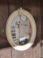 WANDSPIEGEL SHABBY CHIC ENGEL BEIGE LACKIERT - WUNDERSCHÖN