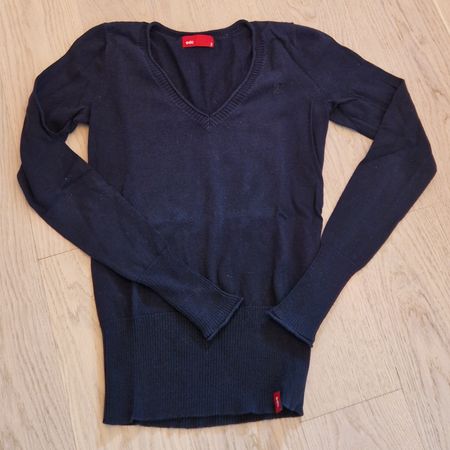 Edc Strickpullover Gr. S, schwarz