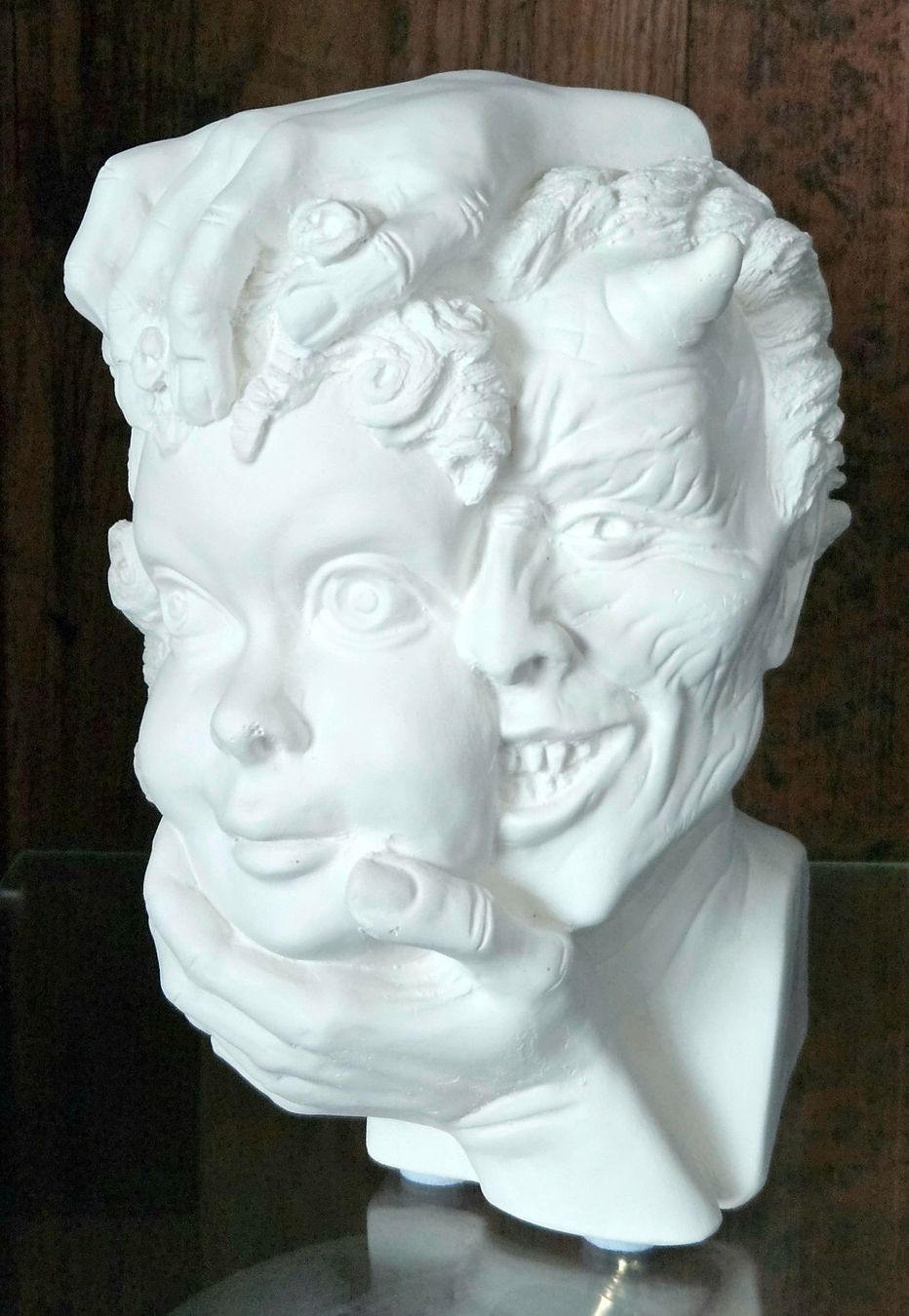 Sculture & Statue: Gipsfigur 2 Gesichter – Usato da Sursee venduto da mags62