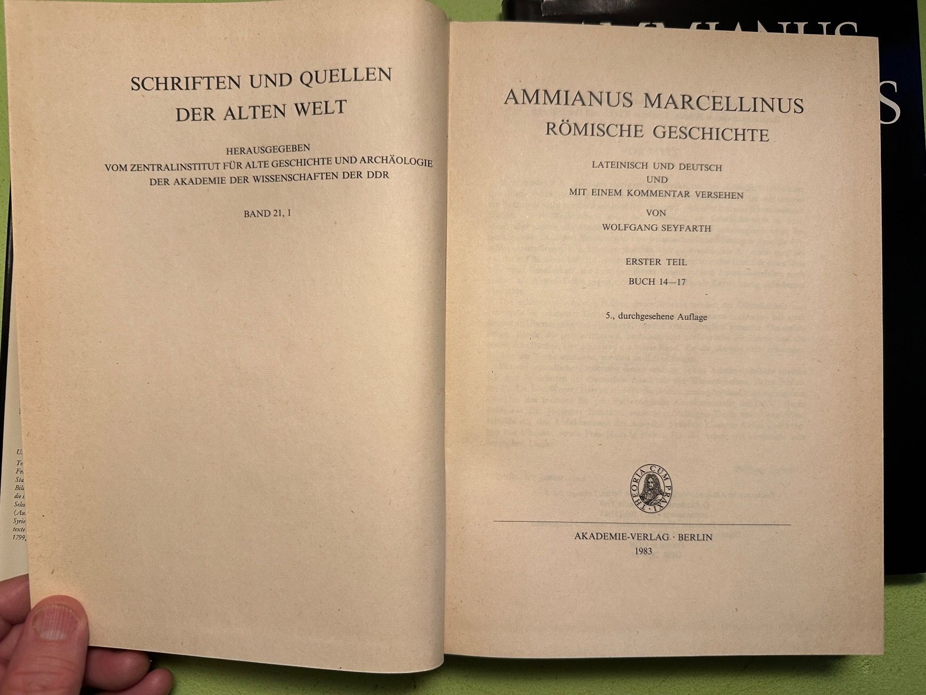 Libri: Ammianus Marcellinus: Römische Geschichte 2 Bde. lat/d – Usato da Zürich venduto da allp 2