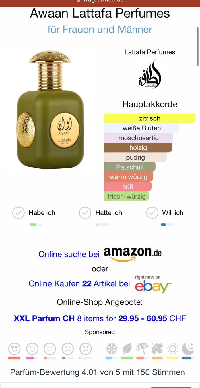 Lattafa Profumi & Eau de Toilette: LATTAFA AWAAN EDP 5ML ABFÜLLUNG – Usato da Zürich venduto da deruja 2