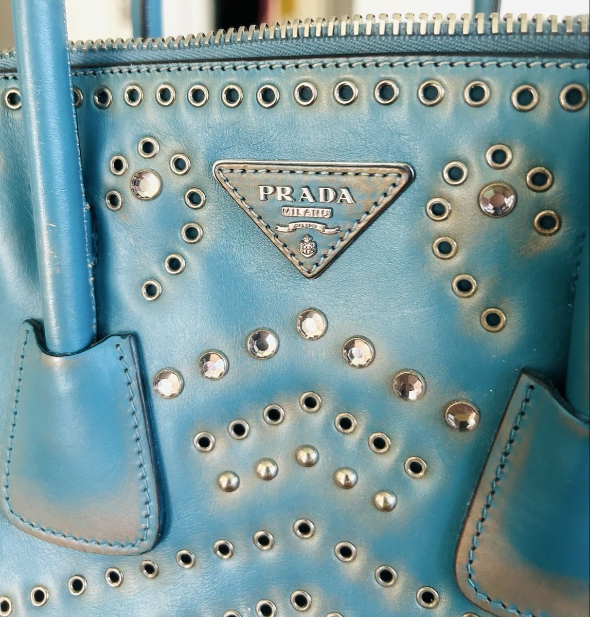 Prada Borse da donna: Prada Vitello Leder blau VP 3200 chf – Usato da Zürich venduto da Margrete 3