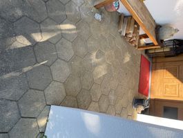 Verbundsteine Terrasenplatten Sechseckig  grau Aussenbereich