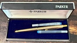 Parker Kugelschreiber Gold, Vintage mit Originalbox!