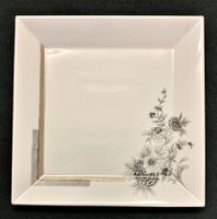 Schale Langenthal Porzellan - weiss 1951 - Dekor handgemalt