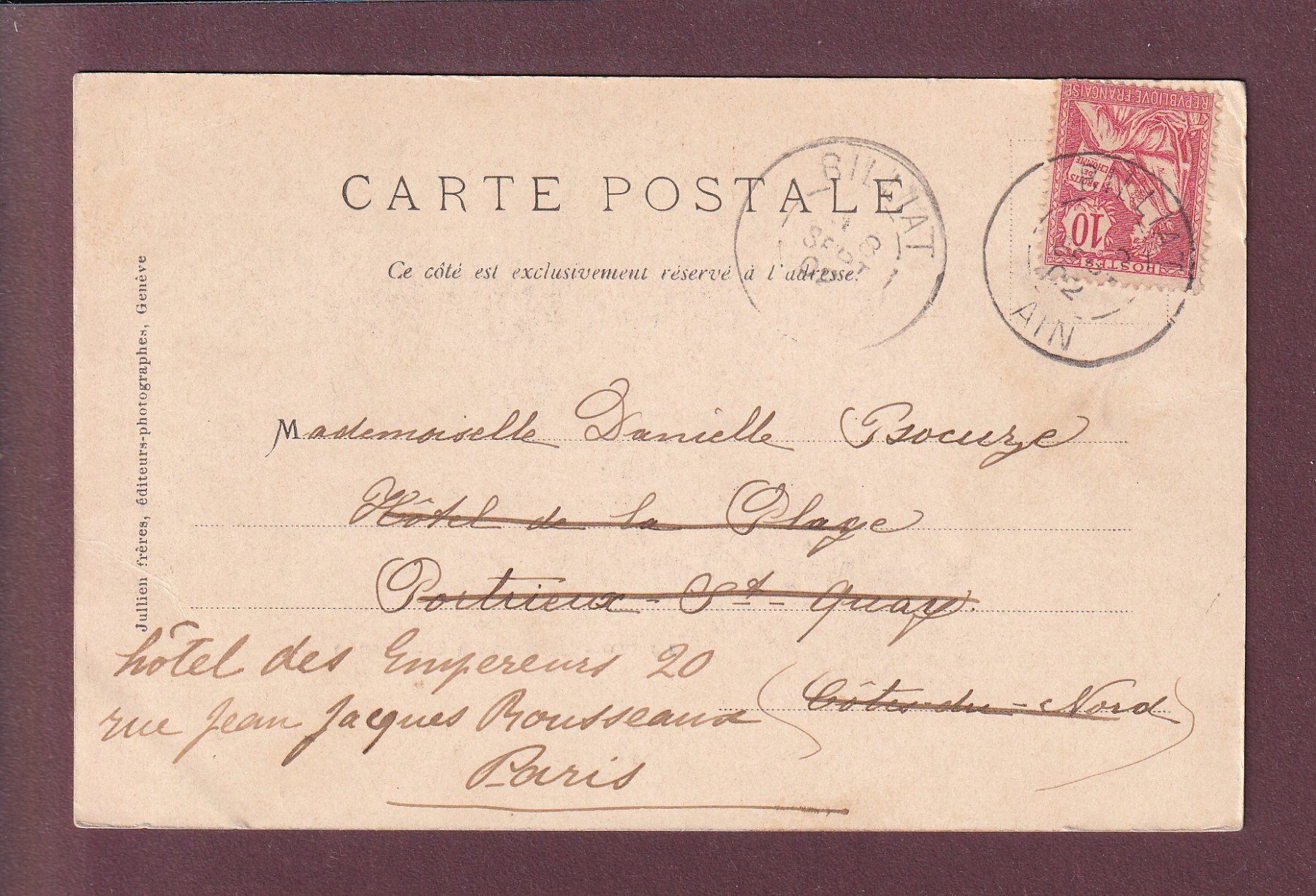 Ansichtskarten: BARQUES du LEMAN - 1902 – Gebraucht aus Pully von nicecards 1