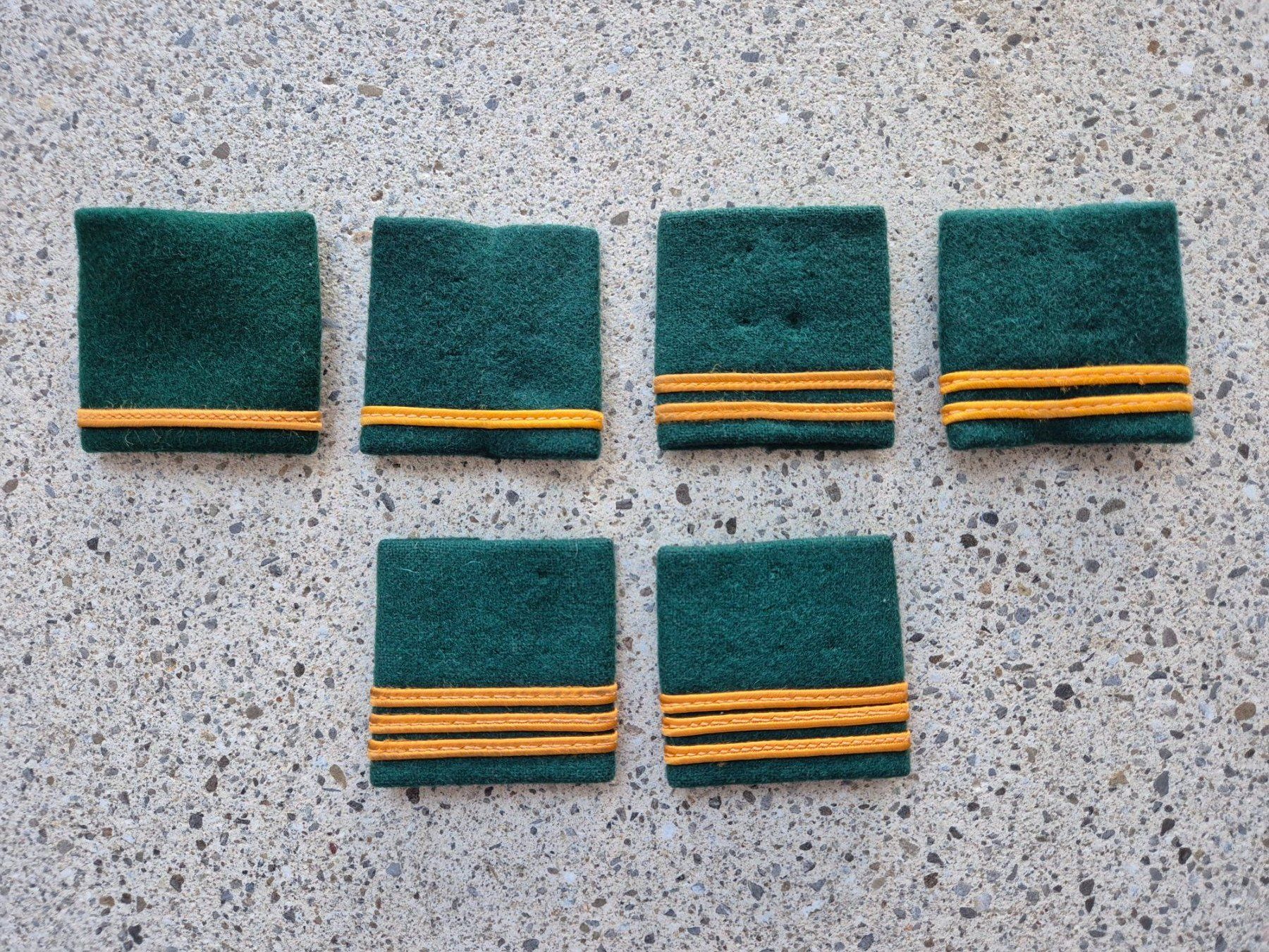 Schweizer Armee Placchette & Badge: *** Patten Patten Set  Infanterie *** – Usato da Riedholz venduto da fr_sIruP