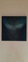 Acryl malerei 40x40 cm Unikat kunstwerk Blau alien 30