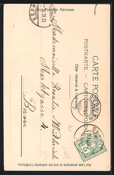Cartoline postali: Litho Blonay, Le Château, Landkarte mit – Usato da Berlin venduto da bartko-reher 1