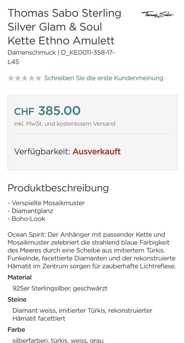 Thomas Sabo Ciondoli: Wunderschöner Thomas Sabo Anhänger mit Kette Silber 925 – Usato da Embrach venduto da mays 5