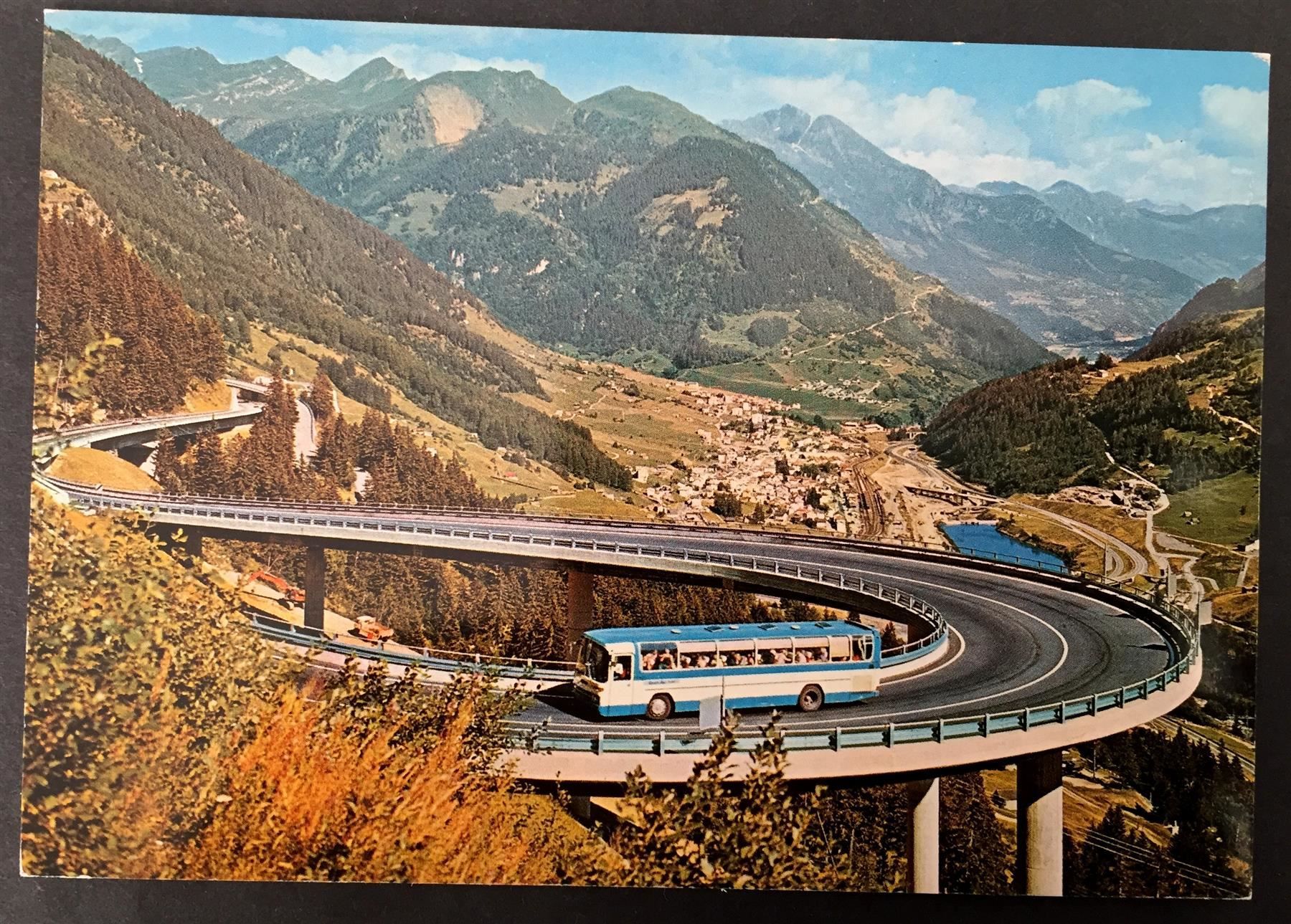 Cartoline postali: AIROLO Strada del San Gottardo, Bus – Nuovo (secondo la descrizione) da Jona venduto da philajona