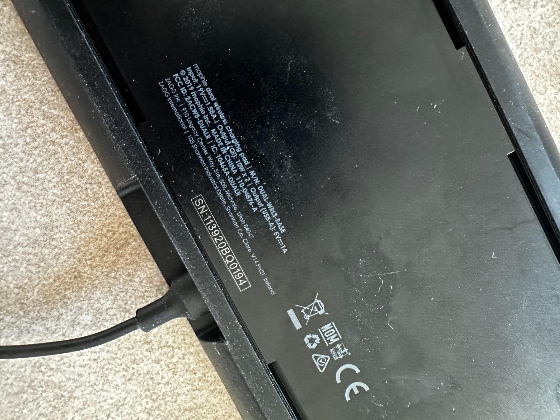Mophie Caricabatterie: Mophie dual wireless charging pad – Usato da Lugano venduto da _tuttifrutti_ 1