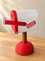 Cassetta postale decorativa Santa Claus rosso bianco