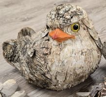 Dekovogel aus Rinde - Blickfang für Ihr Zuhause 4 Stk.