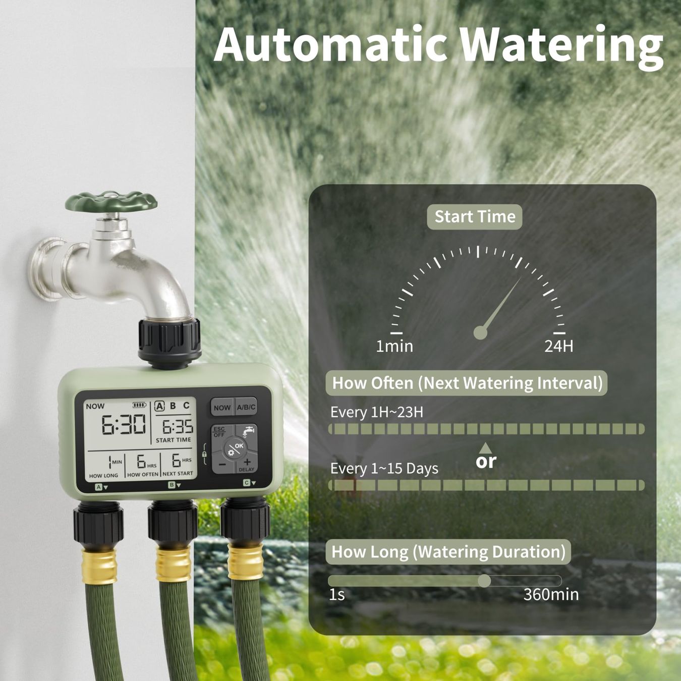 Tutti gli attrezzi: Wassertimer, 3 Zonen, programmierbarer automatischer Bewässe – Nuovo e nell'imballaggio originale da Unterägeri venduto da RmOnline 3