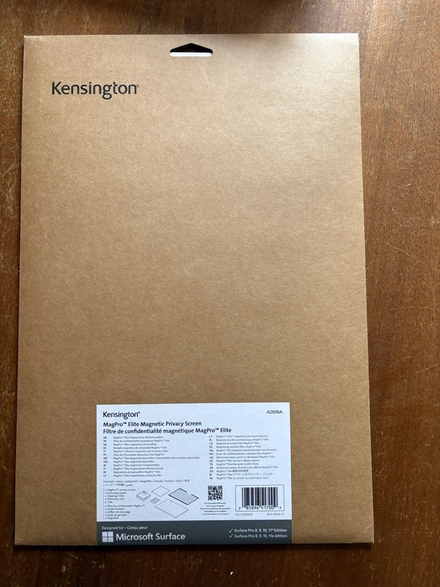Microsoft Notebook: Kensington MagPro Elite Magnetischer Blickschutzfilter – Nuovo (secondo la descrizione) da Trun venduto da Debbi_