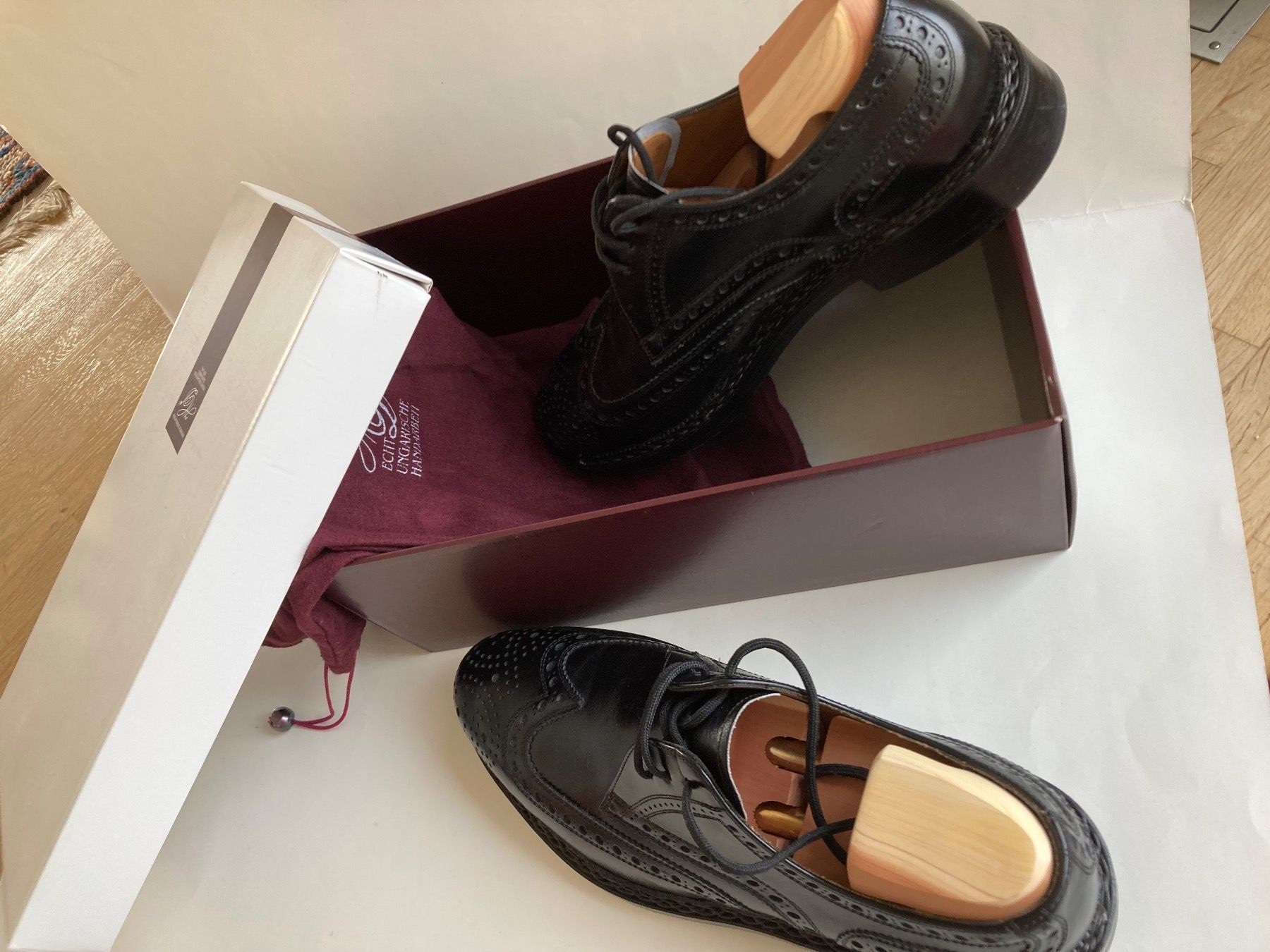 Scarpe da uomo: excl. Dinkelacker Budapester Herrenschuhe Gr 8, NP CHF 900.- – Nuovo (secondo la descrizione) da Chur venduto da Spuntz1 3