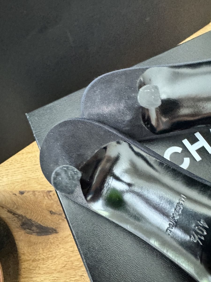 Chanel Damenschuhe: Chanel Pantolette schwarz Satin / Rips – Neu (gemäss Beschreibung) aus Wallisellen von Corinne.- 4