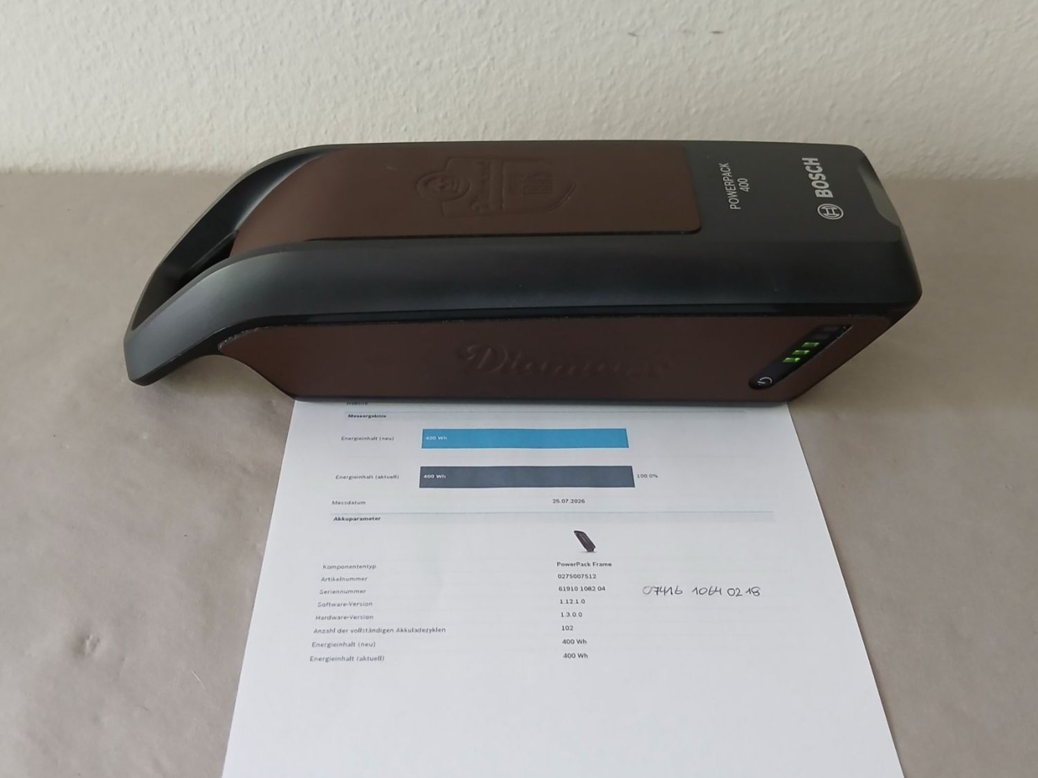 Bosch Batterie: Bosch Powerpack 400 mit 495Wh - Diamant Cover + Messbericht – Usato da Winterthur venduto da .-thx-.