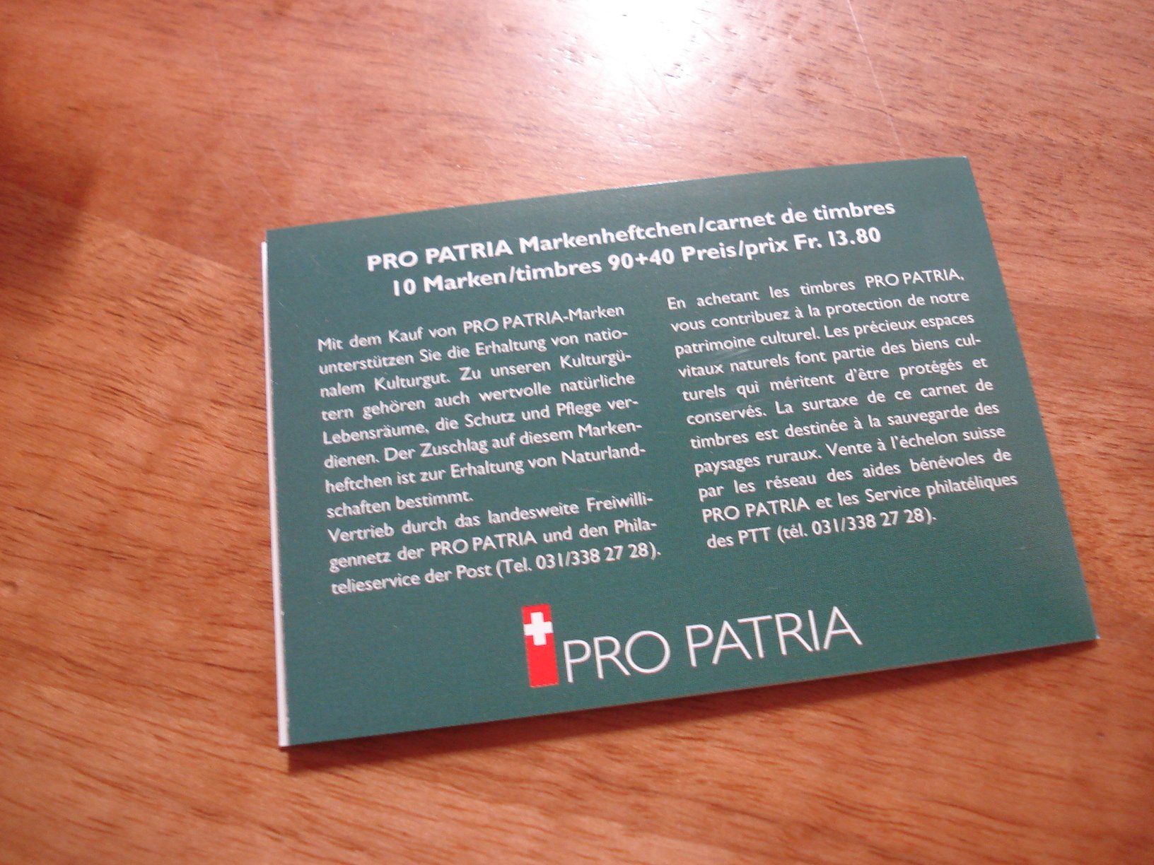 Tutti i francobolli: Markenbüchlein Pro Patria 1997, ET-o – Usato da Niederwil AG venduto da morostahu 2